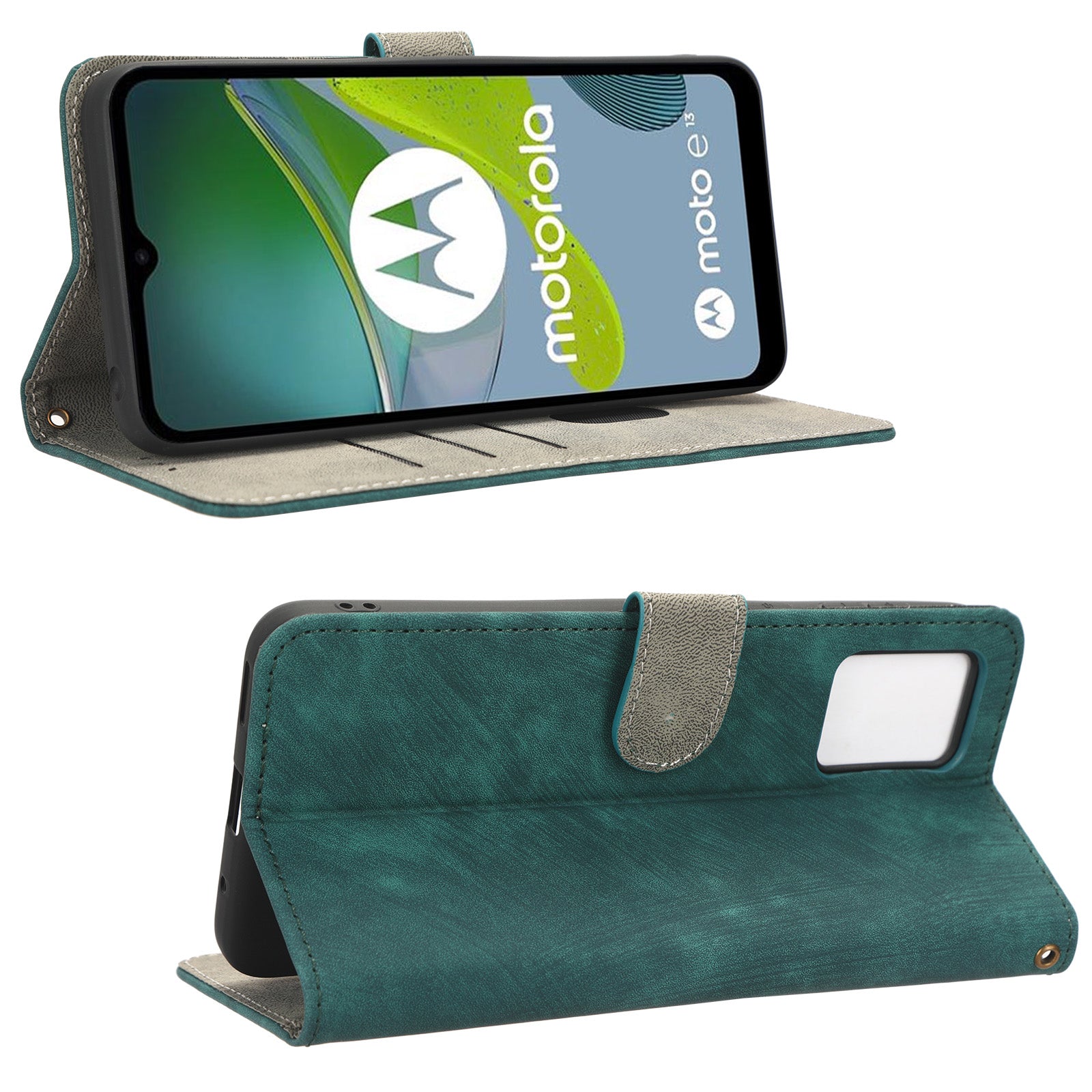 For Motorola Moto E13 4G RFID Blocking Wallet Cell Phone Cover Leather Mobile Phone Stand Case For Motorola Moto E13 4G RFID Blocking Wallet Cell Phone Cover Leather Mobile Phone Stand Case